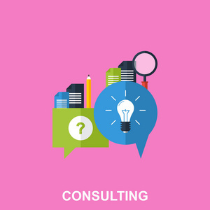 商務咨詢平面設計概念